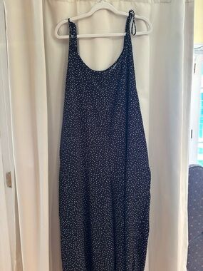 SHEIN Black Dress with White Polka Dots